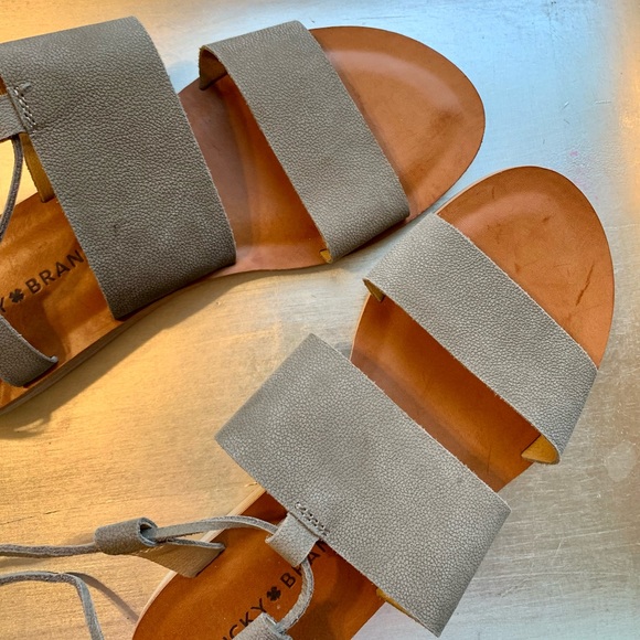 LUCKY BRAND Hadesha sandals green leather - Picture 10 of 11